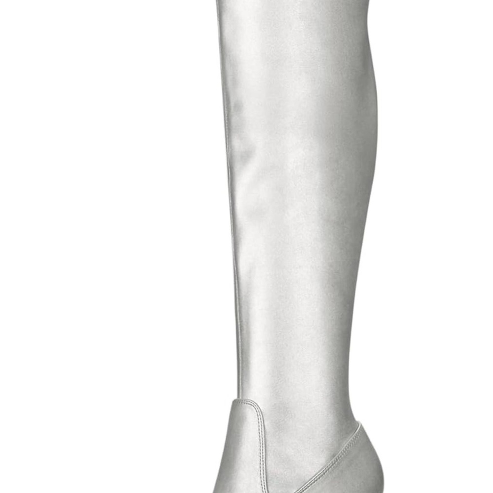 Allegra K‎ Silver Over the Knee Boots - Picture 3 of 12